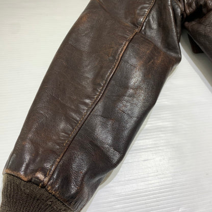 【現状渡し品】【メンズ】 Schott ショット FLIGHT LEATHER JACKET 184SM フライト レザー ジャケット アウター A-2 G-1 145-260920-ko-13-teih サイズ：40 カラー：ブラウン 万代Net店