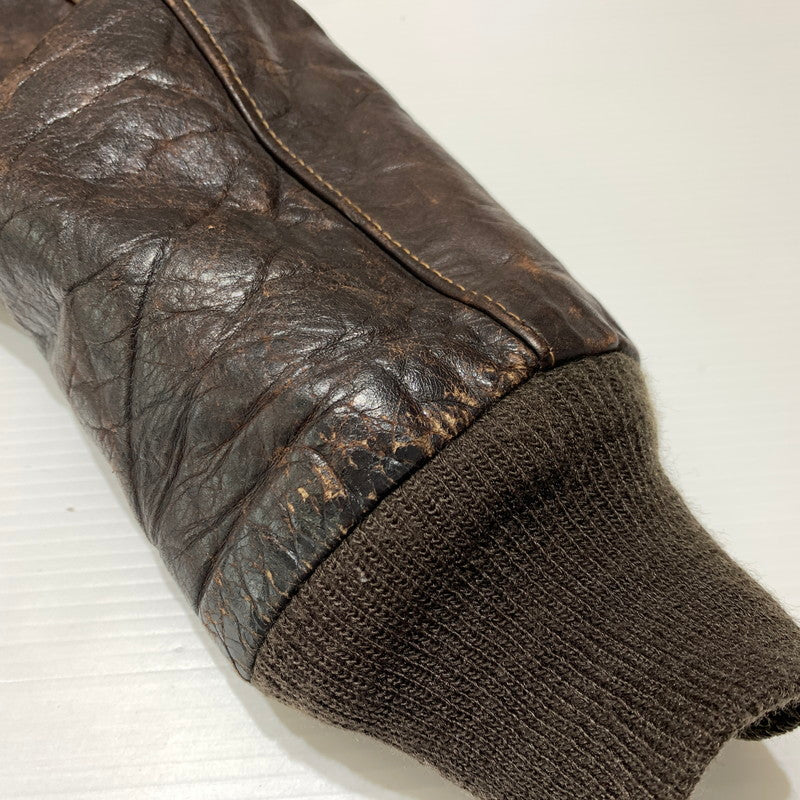 【現状渡し品】【メンズ】 Schott ショット FLIGHT LEATHER JACKET 184SM フライト レザー ジャケット アウター A-2 G-1 145-260920-ko-13-teih サイズ：40 カラー：ブラウン 万代Net店