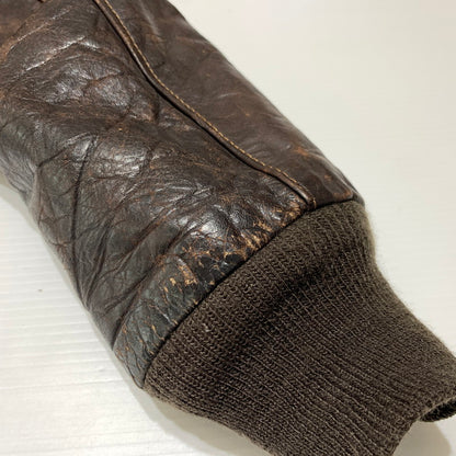 【現状渡し品】【メンズ】 Schott ショット FLIGHT LEATHER JACKET 184SM フライト レザー ジャケット アウター A-2 G-1 145-260920-ko-13-teih サイズ：40 カラー：ブラウン 万代Net店