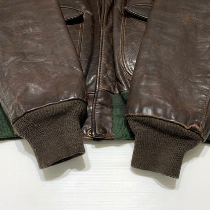 【現状渡し品】【メンズ】 Schott ショット FLIGHT LEATHER JACKET 184SM フライト レザー ジャケット アウター A-2 G-1 145-260920-ko-13-teih サイズ：40 カラー：ブラウン 万代Net店
