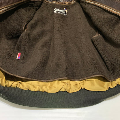 【現状渡し品】【メンズ】 Schott ショット FLIGHT LEATHER JACKET 184SM フライト レザー ジャケット アウター A-2 G-1 145-260920-ko-13-teih サイズ：40 カラー：ブラウン 万代Net店
