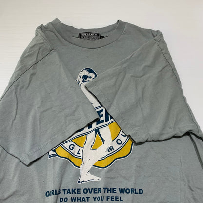 【中古品】【メンズ】 HYSTERIC GLAMOUR ヒステリックグラマー GIRLS TAKE OVER TEE 02251CT12 ガール テイク オーバー Tシャツ 半袖 トップス 140-260920-ko-03-teih サイズ：L カラー：グレー 万代Net店