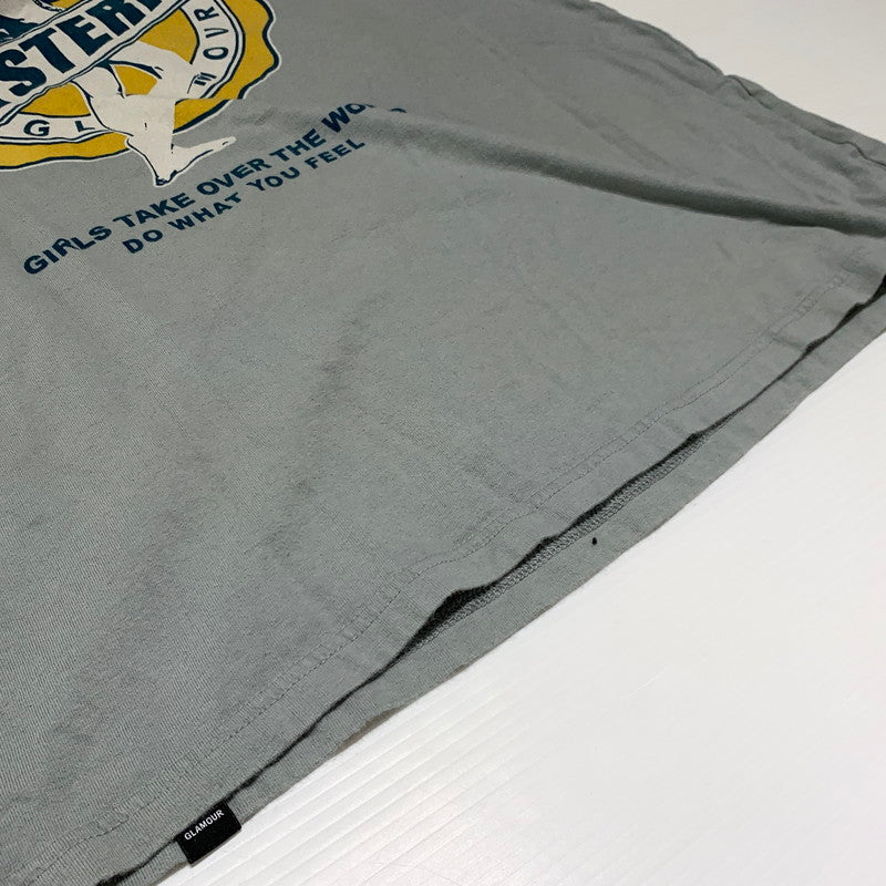 【中古品】【メンズ】 HYSTERIC GLAMOUR ヒステリックグラマー GIRLS TAKE OVER TEE 02251CT12 ガール テイク オーバー Tシャツ 半袖 トップス 140-260920-ko-03-teih サイズ：L カラー：グレー 万代Net店