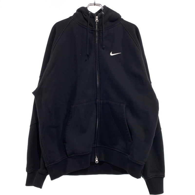 【中古品】【メンズ】 Supreme シュプリーム × NIKE ナイキ 別注 コラボ ZIP UP HOODED SWEATSHIRT HF9633-010 ジップアップ フーディ スウェットシャツ トップス ジップアップパーカー 149-260920-ko-07-teih サイズ：M カラー：ブラック 万代Net店