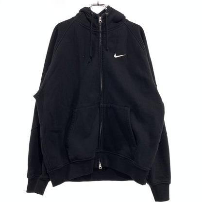【中古品】【メンズ】 Supreme シュプリーム × NIKE ナイキ 別注 コラボ ZIP UP HOODED SWEATSHIRT HF9633-010 ジップアップ フーディ スウェットシャツ トップス ジップアップパーカー 149-260920-ko-07-teih サイズ：M カラー：ブラック 万代Net店
