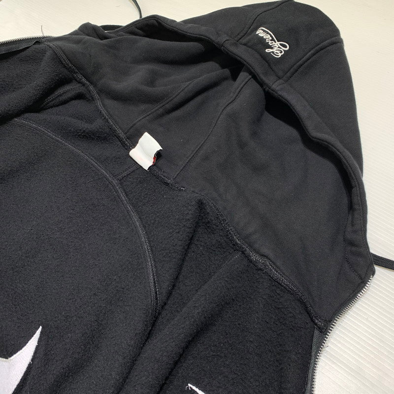 【中古品】【メンズ】 Supreme シュプリーム × NIKE ナイキ 別注 コラボ ZIP UP HOODED SWEATSHIRT HF9633-010 ジップアップ フーディ スウェットシャツ トップス ジップアップパーカー 149-260920-ko-07-teih サイズ：M カラー：ブラック 万代Net店
