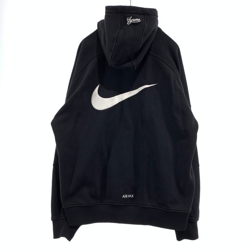 【中古品】【メンズ】 Supreme シュプリーム × NIKE ナイキ 別注 コラボ ZIP UP HOODED SWEATSHIRT HF9633-010 ジップアップ フーディ スウェットシャツ トップス ジップアップパーカー 149-260920-ko-07-teih サイズ：M カラー：ブラック 万代Net店