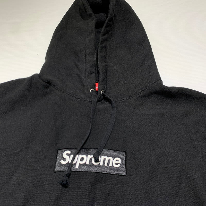 【中古品】【メンズ】 Supreme シュプリーム BOX LOGO HOODED SWEATSHIRT ボックス ロゴ フーディ スウェットシャツ トップス プルオーバーパーカー 149-260920-ko-08-teih サイズ：L カラー：ブラック 万代Net店