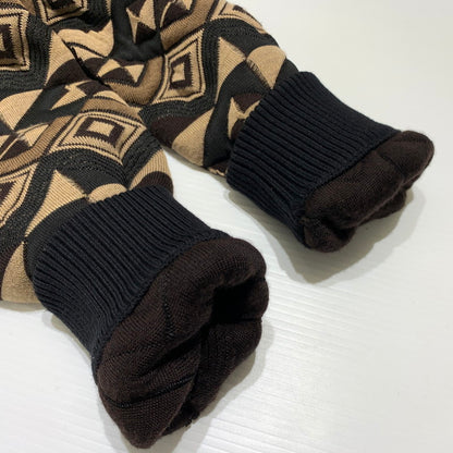 【中古品】【メンズ】 GIANNI VERSACE ジャンニ・ヴェルサーチ KNIT BLOUSON ニット ブルゾン ライトアウター フルジップジャケット 141-260920-ko-15-teih サイズ：48 カラー：総柄 万代Net店