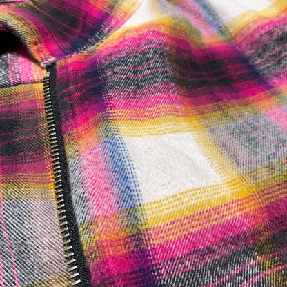 【中古品】【メンズ】 Supreme シュプリーム SHADOW PLAID FLANNEL ZIP UP SHIRT シャドープレイド フランネル ジップアップシャツ 長袖 トップス ネルシャツ 149-260920-ko-17-teih サイズ：L カラー：チェック 万代Net店