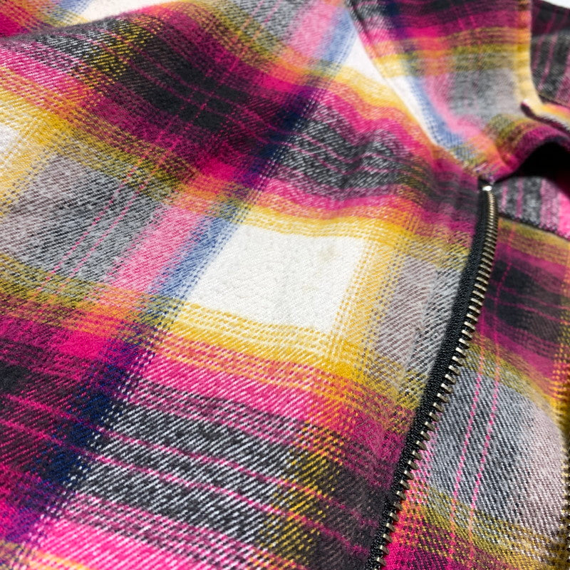 【中古品】【メンズ】 Supreme シュプリーム SHADOW PLAID FLANNEL ZIP UP SHIRT シャドープレイド フランネル ジップアップシャツ 長袖 トップス ネルシャツ 149-260920-ko-17-teih サイズ：L カラー：チェック 万代Net店