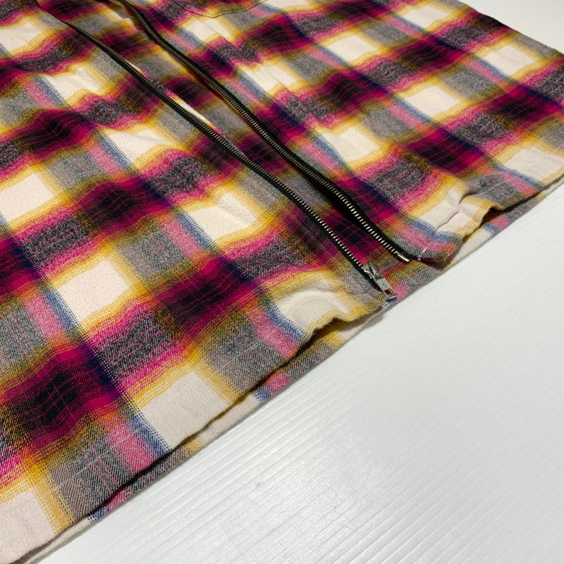 【中古品】【メンズ】 Supreme シュプリーム SHADOW PLAID FLANNEL ZIP UP SHIRT シャドープレイド フランネル ジップアップシャツ 長袖 トップス ネルシャツ 149-260920-ko-17-teih サイズ：L カラー：チェック 万代Net店