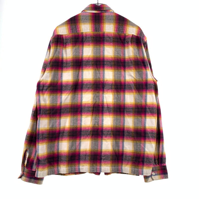 【中古品】【メンズ】 Supreme シュプリーム SHADOW PLAID FLANNEL ZIP UP SHIRT シャドープレイド フランネル ジップアップシャツ 長袖 トップス ネルシャツ 149-260920-ko-17-teih サイズ：L カラー：チェック 万代Net店