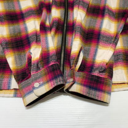 【中古品】【メンズ】 Supreme シュプリーム SHADOW PLAID FLANNEL ZIP UP SHIRT シャドープレイド フランネル ジップアップシャツ 長袖 トップス ネルシャツ 149-260920-ko-17-teih サイズ：L カラー：チェック 万代Net店