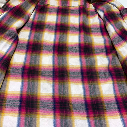 【中古品】【メンズ】 Supreme シュプリーム SHADOW PLAID FLANNEL ZIP UP SHIRT シャドープレイド フランネル ジップアップシャツ 長袖 トップス ネルシャツ 149-260920-ko-17-teih サイズ：L カラー：チェック 万代Net店