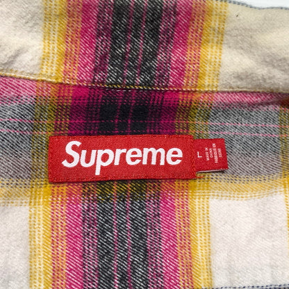 【中古品】【メンズ】 Supreme シュプリーム SHADOW PLAID FLANNEL ZIP UP SHIRT シャドープレイド フランネル ジップアップシャツ 長袖 トップス ネルシャツ 149-260920-ko-17-teih サイズ：L カラー：チェック 万代Net店