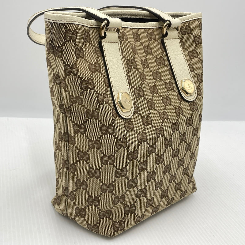 【中古品】【メンズ】 GUCCI グッチ CAMPUS MINI TOTE BAG 153361 203998 キャンパス ミニトートバッグ カバン GG 188-260922-sa-21-teih カラー：ベージュ系 万代Net店