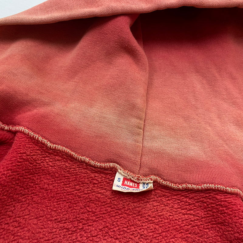 【現状渡し品】【メンズ】 HANES ヘインズ 60’s VINTAGE WIND SHIELD HOODIE 60年代 ヴィンテージ ウィンド シールド フーディ トップス ジップアップパーカー 145-260922-sa-13-teih サイズ：S カラー：レッド 万代Net店