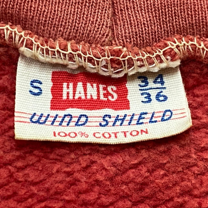 【現状渡し品】【メンズ】 HANES ヘインズ 60’s VINTAGE WIND SHIELD HOODIE 60年代 ヴィンテージ ウィンド シールド フーディ トップス ジップアップパーカー 145-260922-sa-13-teih サイズ：S カラー：レッド 万代Net店
