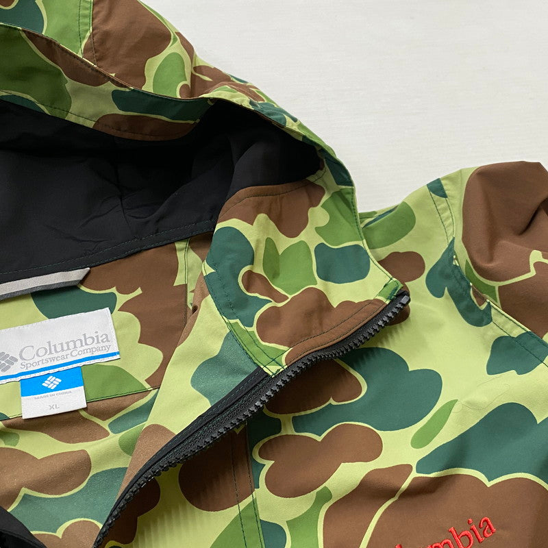 【中古品】【メンズ】 COLUMBIA コロンビア × ATMOS アトモス 別注コラボ NYLON MOUTAIN PARKER PM3167 ナイロン マウンテン パーカー アウター 144-260922-sa-07-teih サイズ：XL カラー：カモ柄 万代Net店