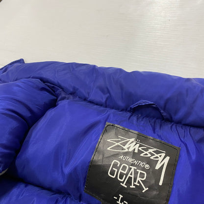 【中古品】【メンズ】 STUSSY ステューシー 90’s GEAR NYLON DOWN VEST 90年代 ギア ナイロン ダウン ベスト アウター 142-260922-sa-17-teih サイズ：L カラー：ブルー 万代Net店