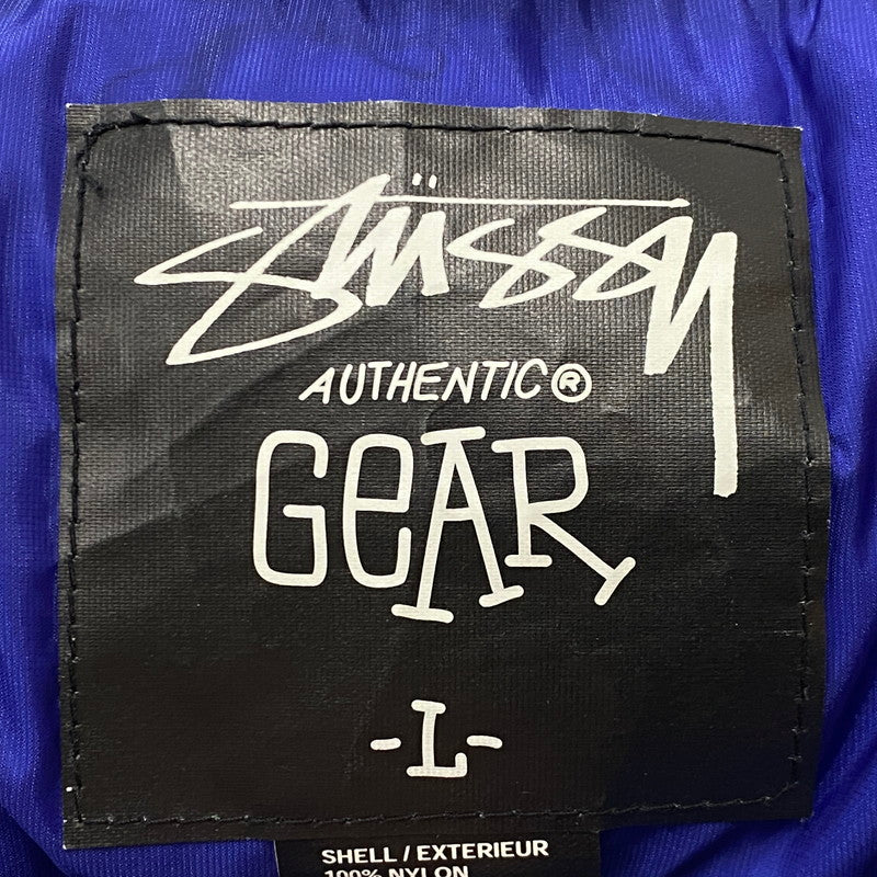 【中古品】【メンズ】 STUSSY ステューシー 90’s GEAR NYLON DOWN VEST 90年代 ギア ナイロン ダウン ベスト アウター 142-260922-sa-17-teih サイズ：L カラー：ブルー 万代Net店