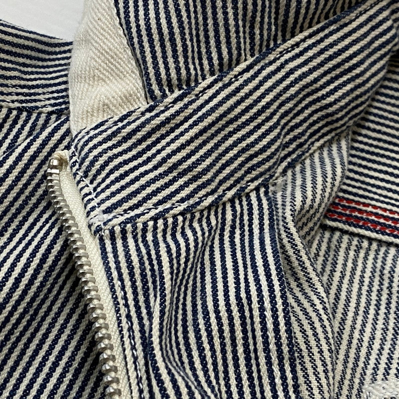 【中古品】【メンズ】 STUSSY ステューシー HICKORY STRIPE ZIP UP HOODIE ヒッコリー ストライプ ジップ アップ フーディ 長袖 142-260922-sa-04-teih サイズ：XL カラー：ストライプ 万代Net店