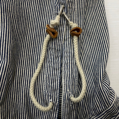 【中古品】【メンズ】 STUSSY ステューシー HICKORY STRIPE ZIP UP HOODIE ヒッコリー ストライプ ジップ アップ フーディ 長袖 142-260922-sa-04-teih サイズ：XL カラー：ストライプ 万代Net店