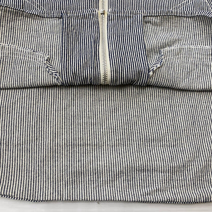 【中古品】【メンズ】 STUSSY ステューシー HICKORY STRIPE ZIP UP HOODIE ヒッコリー ストライプ ジップ アップ フーディ 長袖 142-260922-sa-04-teih サイズ：XL カラー：ストライプ 万代Net店
