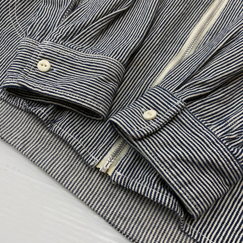 【中古品】【メンズ】 STUSSY ステューシー HICKORY STRIPE ZIP UP HOODIE ヒッコリー ストライプ ジップ アップ フーディ 長袖 142-260922-sa-04-teih サイズ：XL カラー：ストライプ 万代Net店