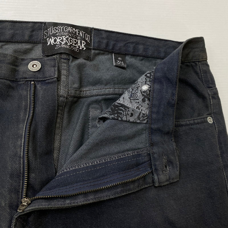 【中古品】【メンズ】 STUSSY ステューシー WORK GEAR 90’s DENIM PANT ワーク ギア 90年代 デニム パンツ ジーンズ 153-260922-sa-20-teih サイズ：34 カラー：ブラック 万代Net店