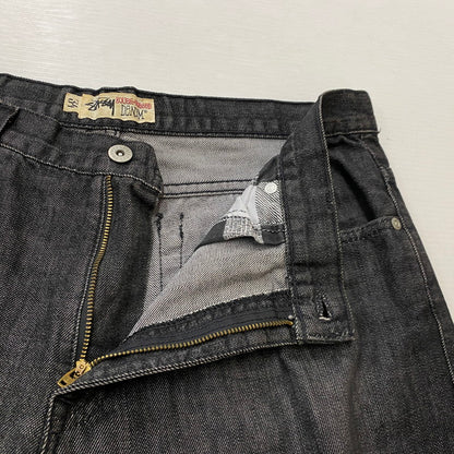 【中古品】【メンズ】 STUSSY ステューシー WORK GEAR 90’s DENIM PANT ワーク ギア 90年代 デニム パンツ ボトムス ジーンズ 153-260922-sa-19-teih サイズ：34/31 カラー：ブラック 万代Net店