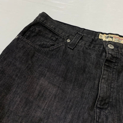 【中古品】【メンズ】 STUSSY ステューシー WORK GEAR 90’s DENIM PANT ワーク ギア 90年代 デニム パンツ ボトムス ジーンズ 153-260922-sa-19-teih サイズ：34/31 カラー：ブラック 万代Net店