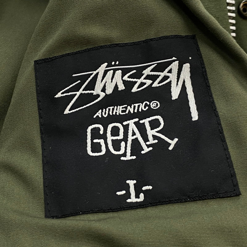 【中古品】【メンズ】 STUSSY ステューシー × ALPHA INDUSTRIES アルファ インダスト 別注コラボ MILITARY JACKET M-65 ミリタリー ジャケット アウター 145-260922-sa-05-teih サイズ：L-R カラー：グリーン 万代Net店
