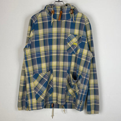 【中古品】【メンズ】 STUSSY ステューシー FLANNEL PARKA フランネル パーカー 長袖 ジップアップパーカー 金タグ 142-260922-sa-09-teih サイズ：L カラー：チェック 万代Net店