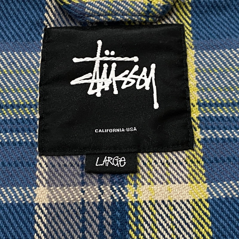 【中古品】【メンズ】 STUSSY ステューシー FLANNEL PARKA フランネル パーカー 長袖 ジップアップパーカー 金タグ 142-260922-sa-09-teih サイズ：L カラー：チェック 万代Net店