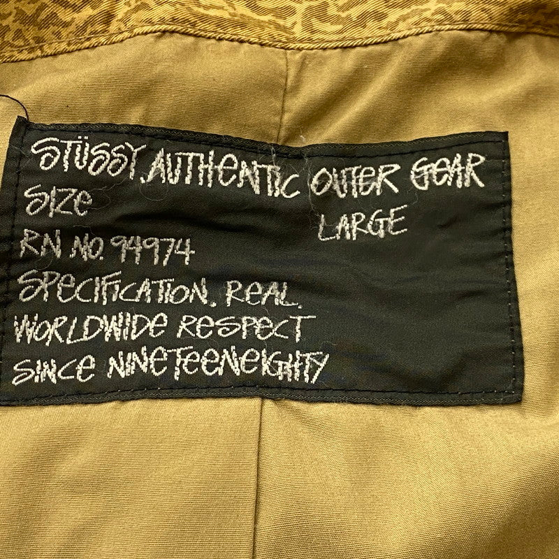 【現状渡し品】【メンズ】 STUSSY ステューシー AUTHENTIC OUTER GEAR MILITARY JACKET オーセンスティック アウター ギア ミリタリー ジャケット アウター 142-260922-sa-08-teih サイズ：L カラー：総柄 万代Net店