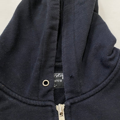 【中古品】【メンズ】 STUSSY ステューシー ZIP UP HOODIE ジップ アップ フーディ トップス 142-260922-sa-11-teih サイズ：L カラー：ブラック 万代Net店