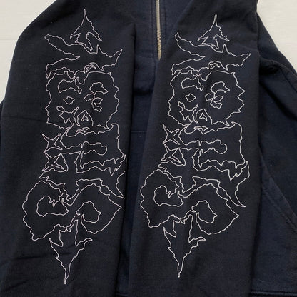 【中古品】【メンズ】 STUSSY ステューシー ZIP UP HOODIE ジップ アップ フーディ トップス 142-260922-sa-11-teih サイズ：L カラー：ブラック 万代Net店
