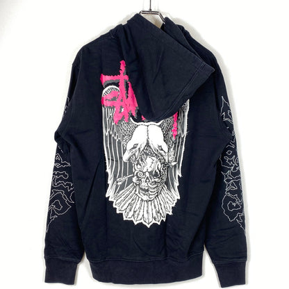 【中古品】【メンズ】 STUSSY ステューシー ZIP UP HOODIE ジップ アップ フーディ トップス 142-260922-sa-11-teih サイズ：L カラー：ブラック 万代Net店