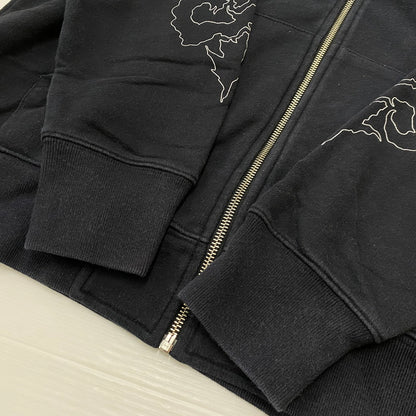 【中古品】【メンズ】 STUSSY ステューシー ZIP UP HOODIE ジップ アップ フーディ トップス 142-260922-sa-11-teih サイズ：L カラー：ブラック 万代Net店
