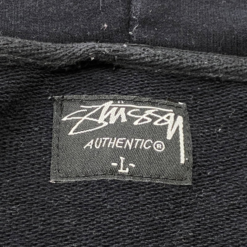 【中古品】【メンズ】 STUSSY ステューシー ZIP UP HOODIE ジップ アップ フーディ トップス 142-260922-sa-11-teih サイズ：L カラー：ブラック 万代Net店