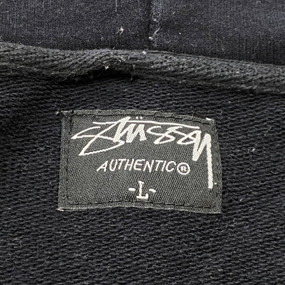 【中古品】【メンズ】 STUSSY ステューシー ZIP UP HOODIE ジップ アップ フーディ トップス 142-260922-sa-11-teih サイズ：L カラー：ブラック 万代Net店