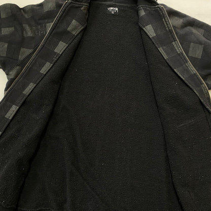 【中古品】【メンズ】 STUSSY ステューシー ZIP UP HOODIE ジップ アップ フーディ トップス 142-260922-sa-12-teih サイズ：XL カラー：ブラック 万代Net店