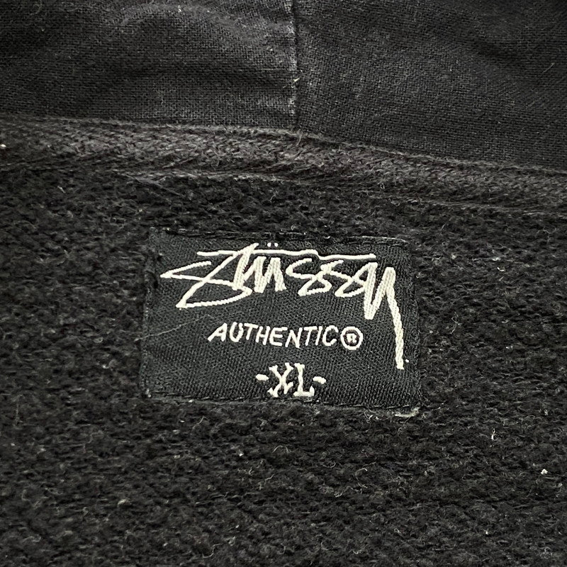 【中古品】【メンズ】 STUSSY ステューシー ZIP UP HOODIE ジップ アップ フーディ トップス 142-260922-sa-12-teih サイズ：XL カラー：ブラック 万代Net店