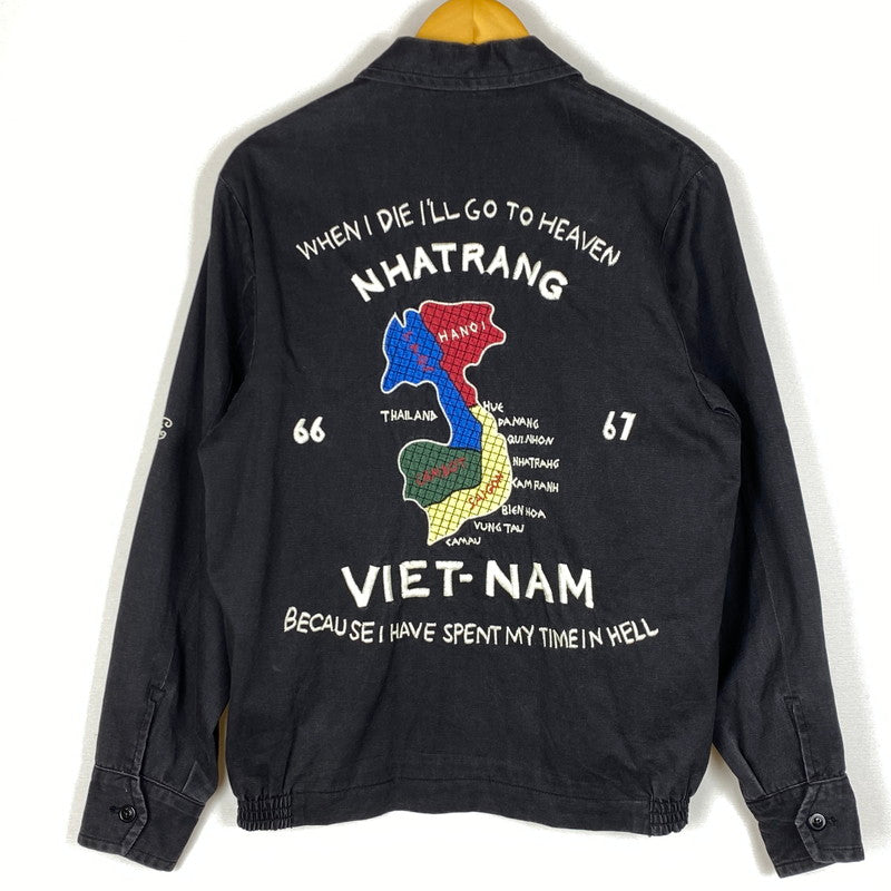 【中古品】【メンズ】 HOUSTON ヒューストン VIETNAM JACKET 50447 ベトナム ジャケット アウター 145-260922-sa-02-teih サイズ：M カラー：ブラック 万代Net店