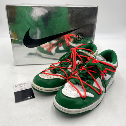 【中古品】【メンズ】 NIKE ナイキ × OFF-WHITE オフホワイト DUNK LOW LTHR " PINE GREEN" CT0856-100 ダンク ロー レザー パイングリーン スニーカー 靴 シューズ 160-260926-yo-08-teih サイズ：27.5cm カラー：グリーン/ホワイト 万代Net店