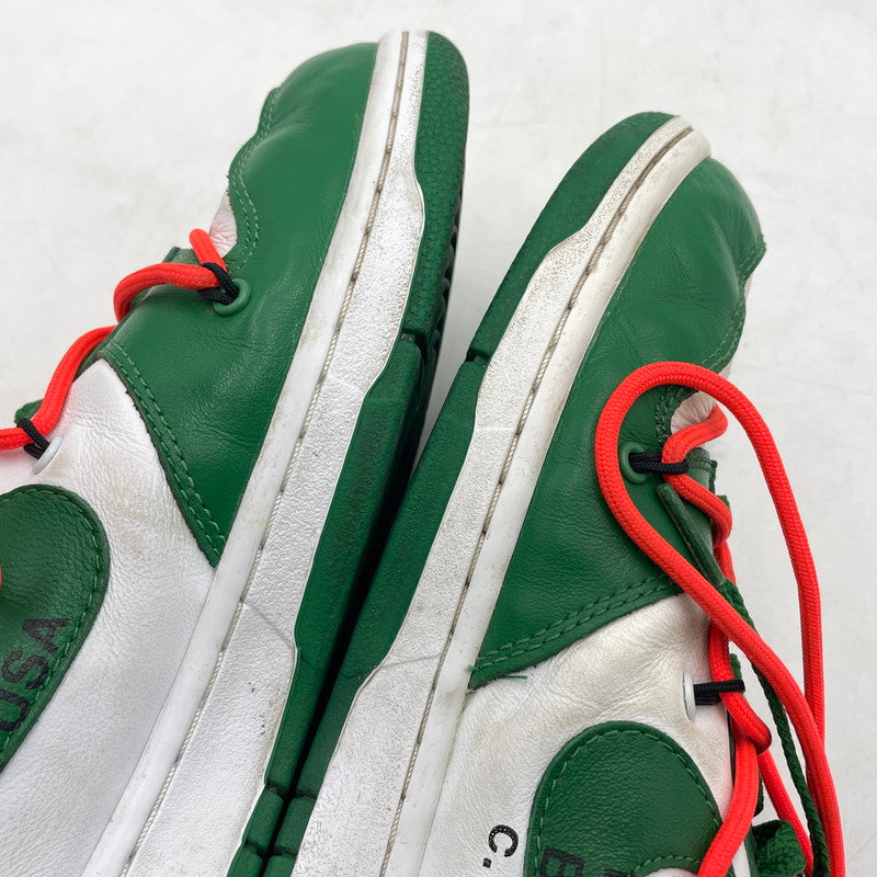 【中古品】【メンズ】 NIKE ナイキ × OFF-WHITE オフホワイト DUNK LOW LTHR " PINE GREEN" CT0856-100 ダンク ロー レザー パイングリーン スニーカー 靴 シューズ 160-260926-yo-08-teih サイズ：27.5cm カラー：グリーン/ホワイト 万代Net店
