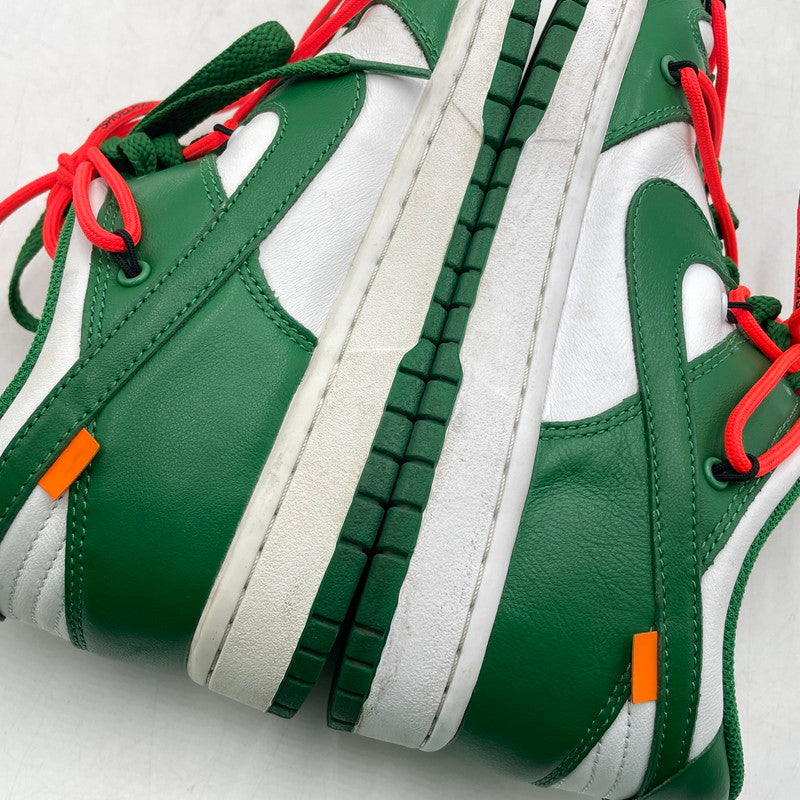 【中古品】【メンズ】 NIKE ナイキ × OFF-WHITE オフホワイト DUNK LOW LTHR " PINE GREEN" CT0856-100 ダンク ロー レザー パイングリーン スニーカー 靴 シューズ 160-260926-yo-08-teih サイズ：27.5cm カラー：グリーン/ホワイト 万代Net店