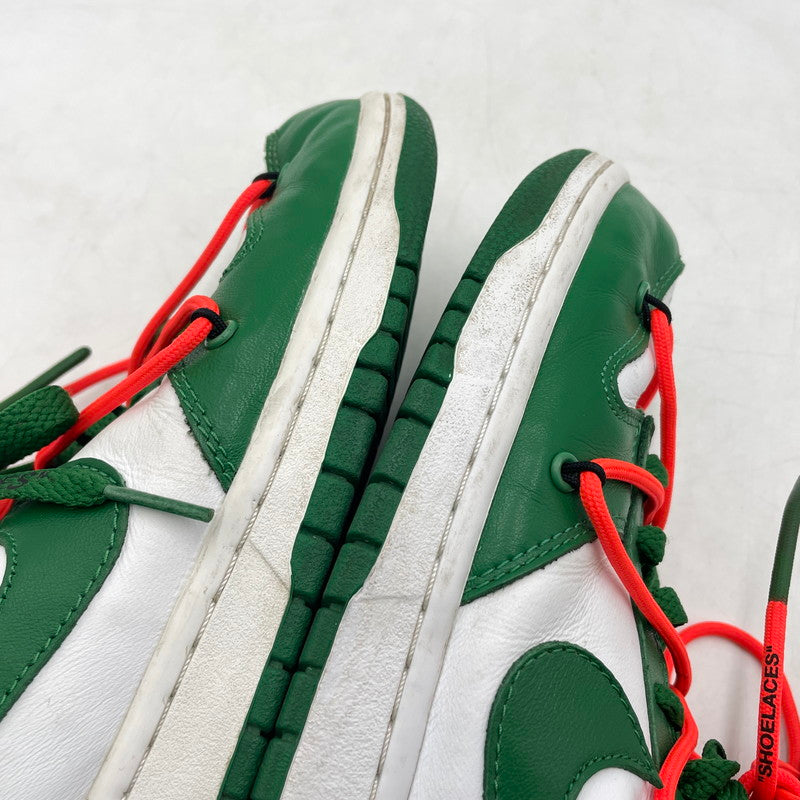 【中古品】【メンズ】 NIKE ナイキ × OFF-WHITE オフホワイト DUNK LOW LTHR " PINE GREEN" CT0856-100 ダンク ロー レザー パイングリーン スニーカー 靴 シューズ 160-260926-yo-08-teih サイズ：27.5cm カラー：グリーン/ホワイト 万代Net店